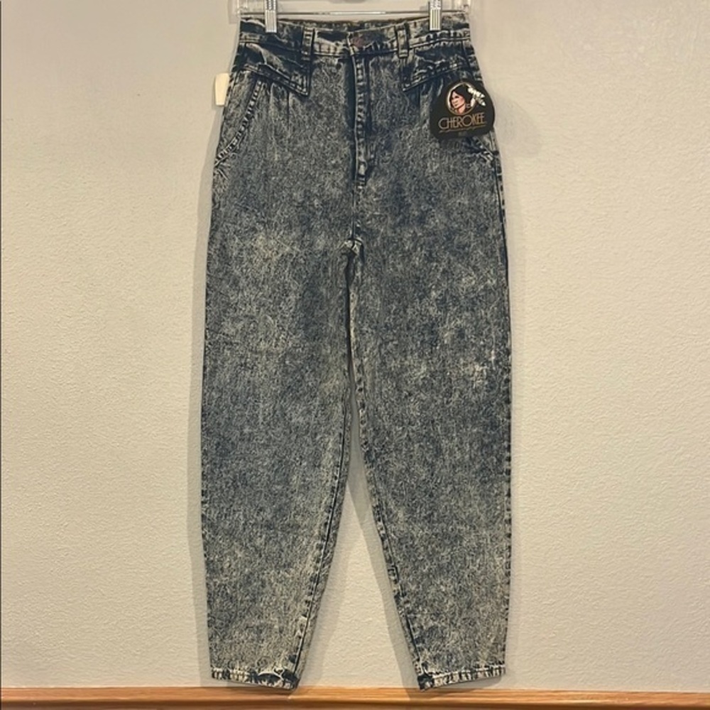 NWT vintage deadstock Cherokee acid washed tapered baggy jeans 80’s 10